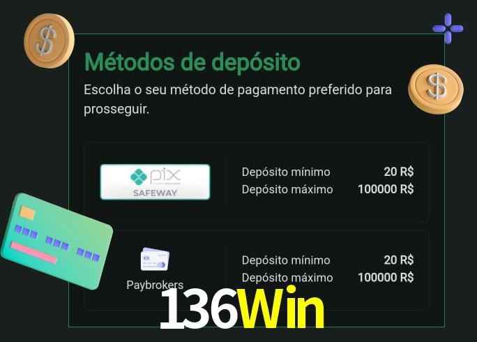 O cassino 136Win oferece uma grande variedade de métodos de pagamento